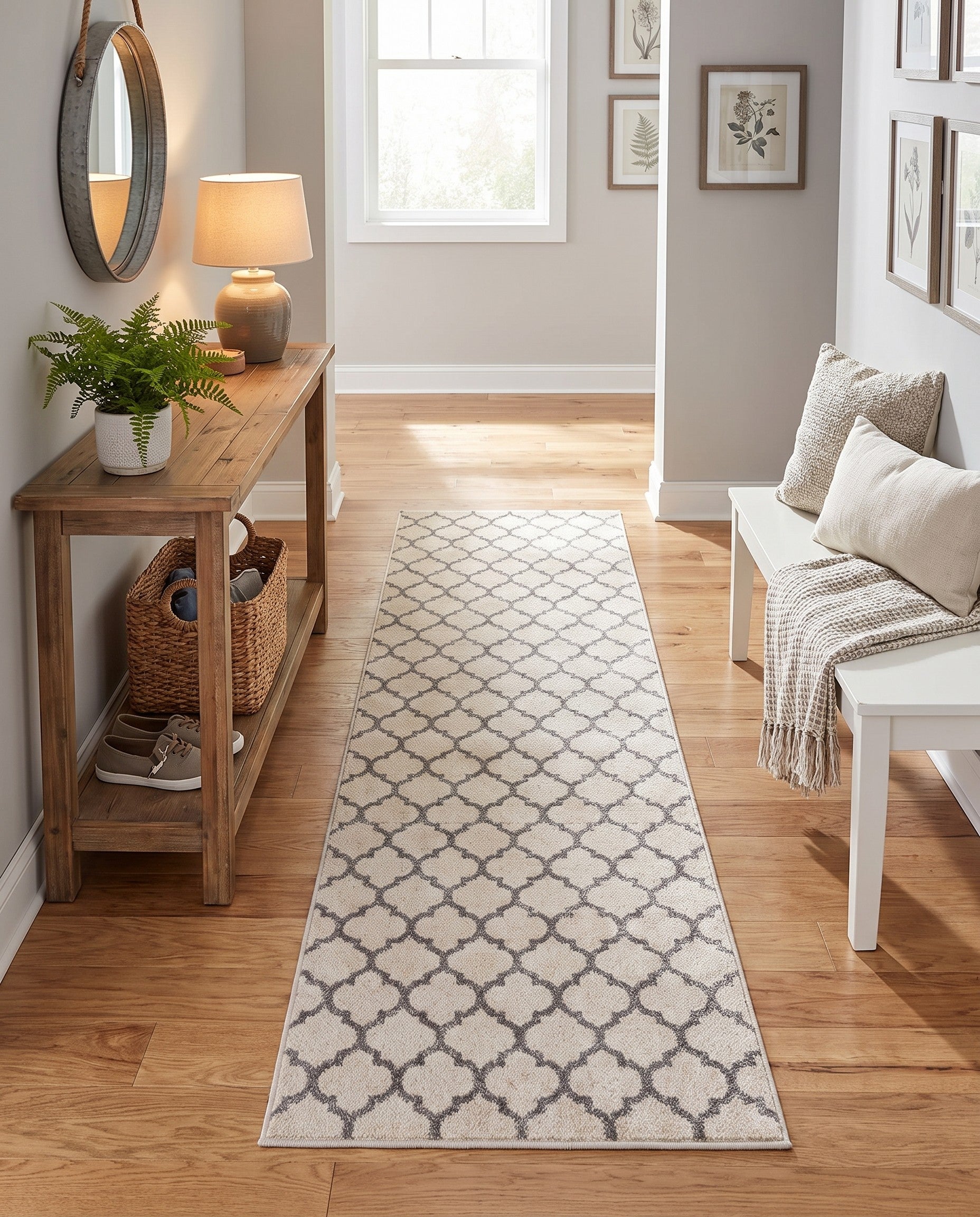 2' 7 x 10' Lattice Runner Rug