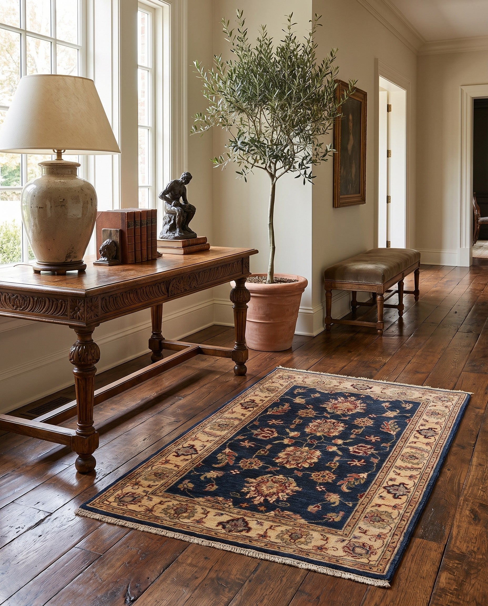 2' 8 x 4' 2 Hand Knotted Ziegler Rug