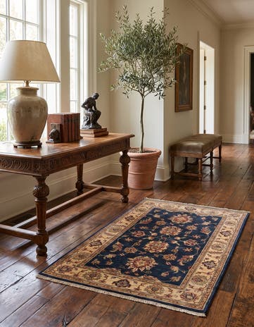 2' 8 x 4' 2 Hand Knotted Ziegler Rug