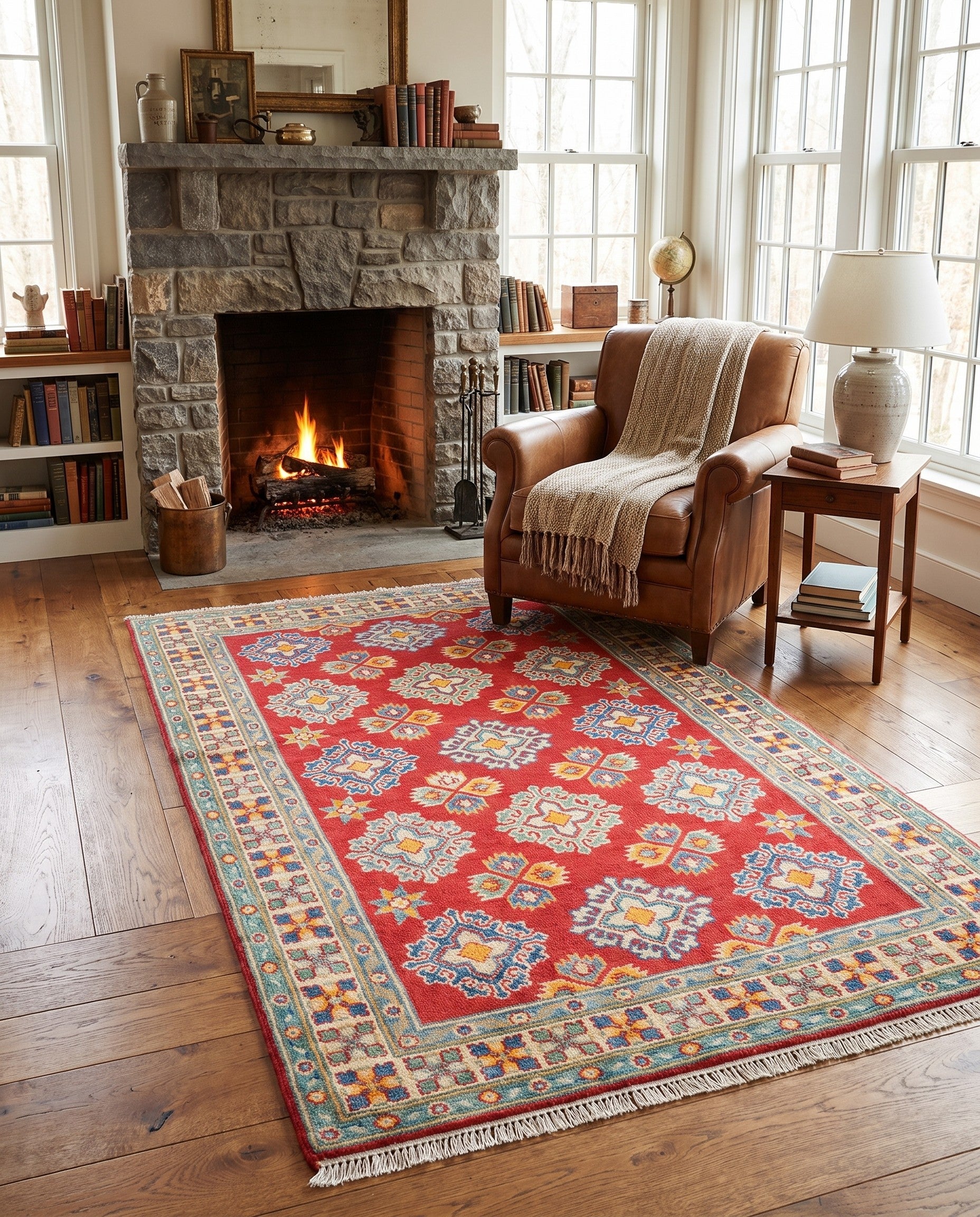 3' 2 x 5' Hand Knotted Kazak Rug