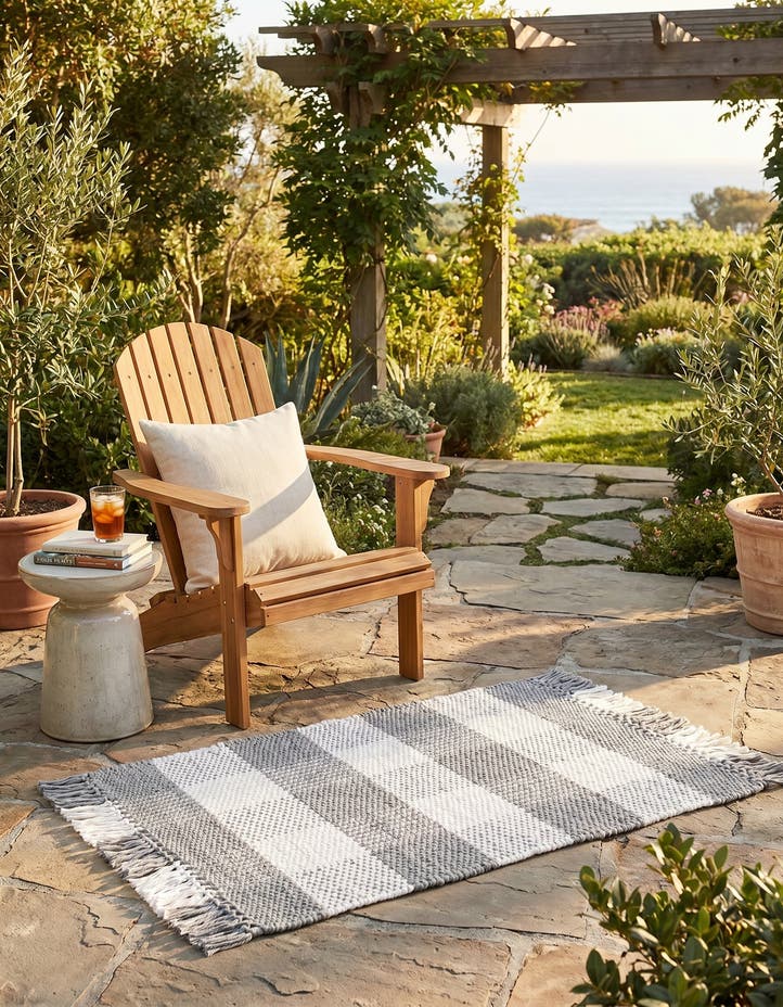 2' 2 x 3' Easy-Clean Eco Plaid Washable Indo...