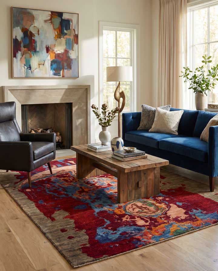 5' x 6' 5 Hand Knotted Modern Ziegler Rug