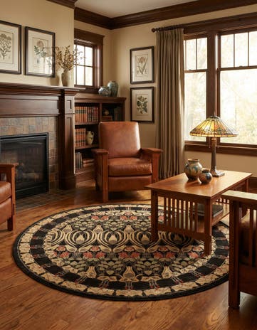 Black Chelsea Round Rug