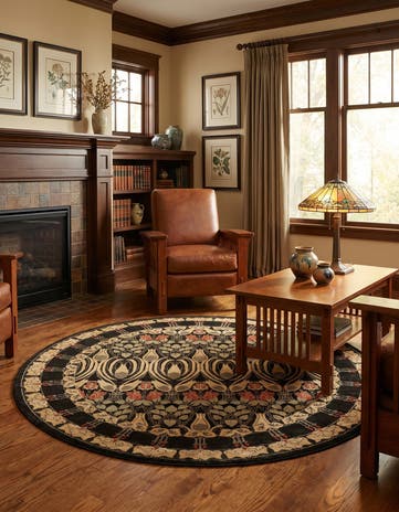 Black Chelsea Round Rug
