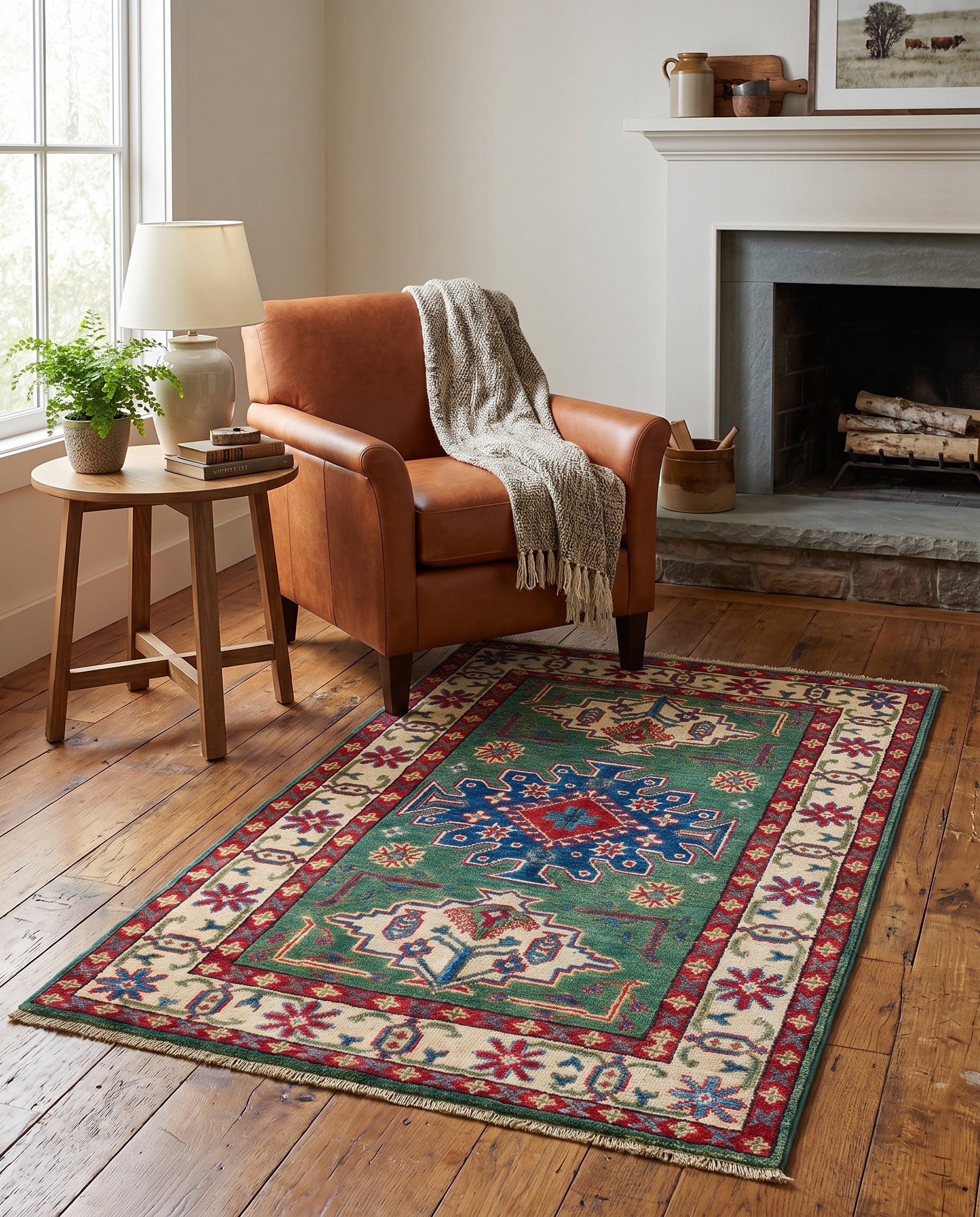 2' 8 x 4' 2 Hand Knotted Kazak Rug
