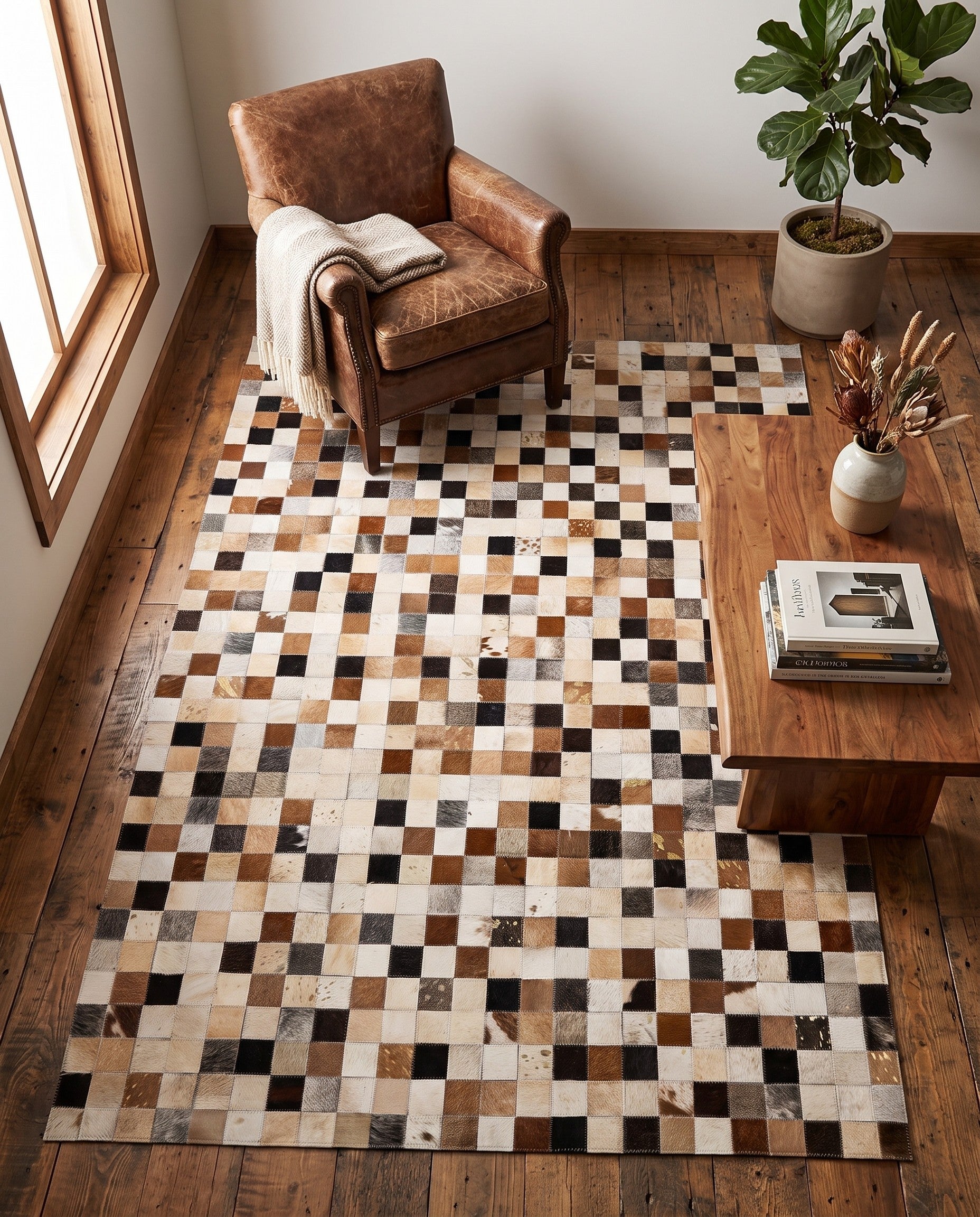 4' x 5' 11 Cowhide - Patchwork Rug