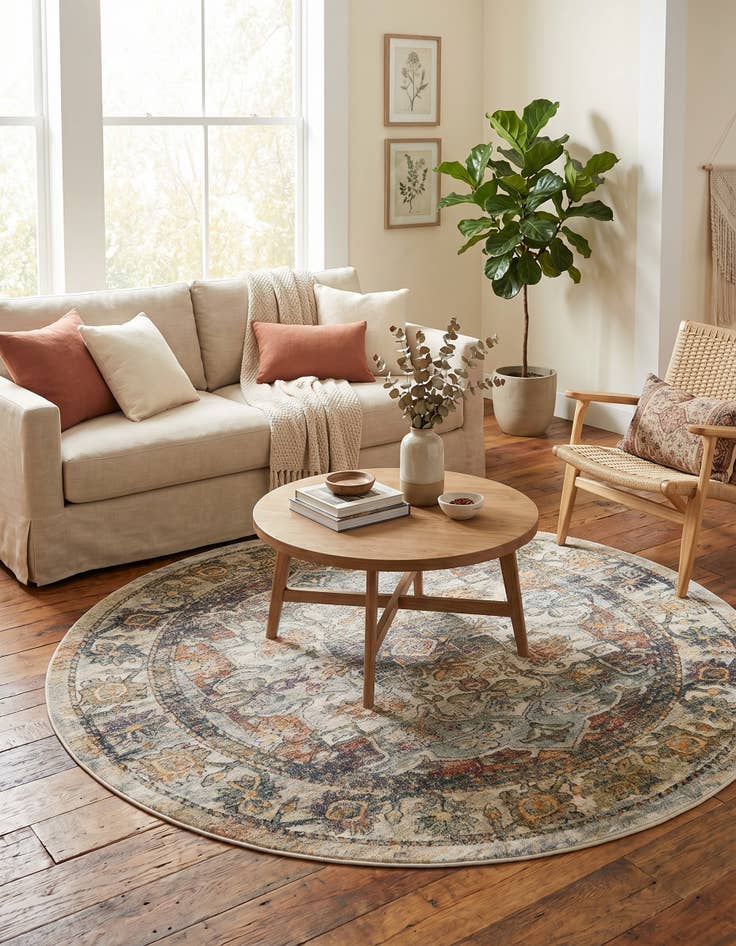 Detail image of 7' x 7' Isabella Round Rug