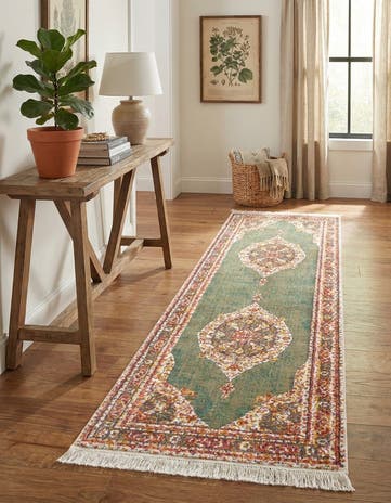 Green Santiago Runner Rug