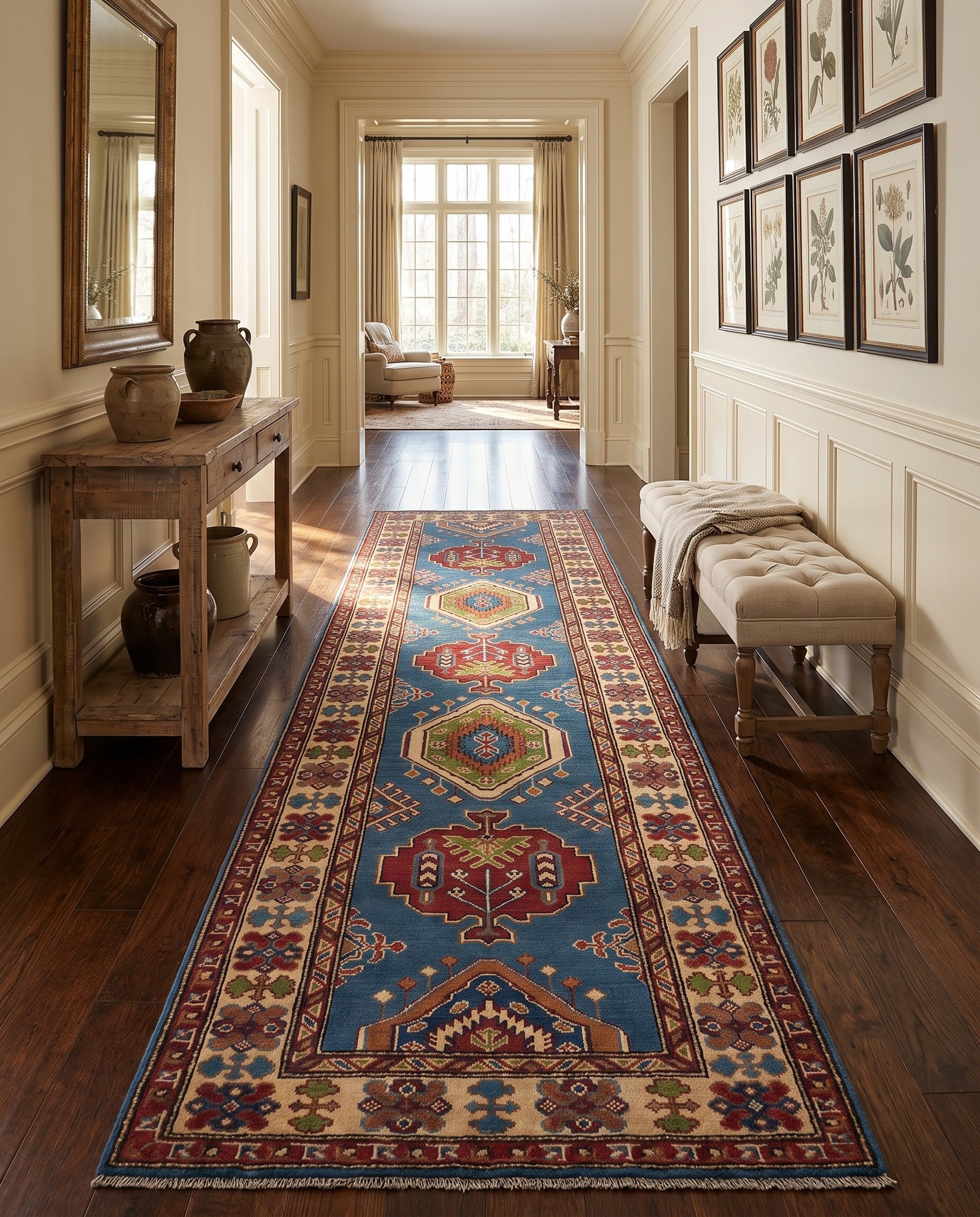 2' 10 x 9' 11 Hand Knotted Kazak Runner Rug