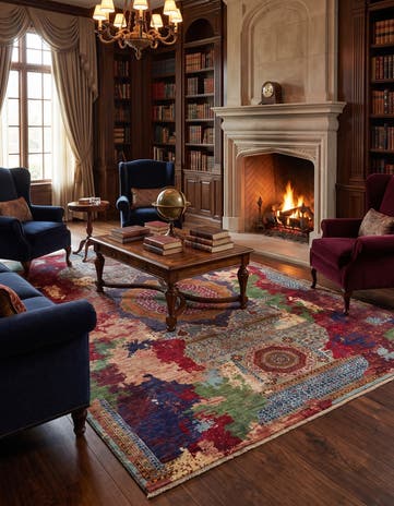 9' 11 x 13' 5 Hand Knotted Mamluk Ziegler Rug
