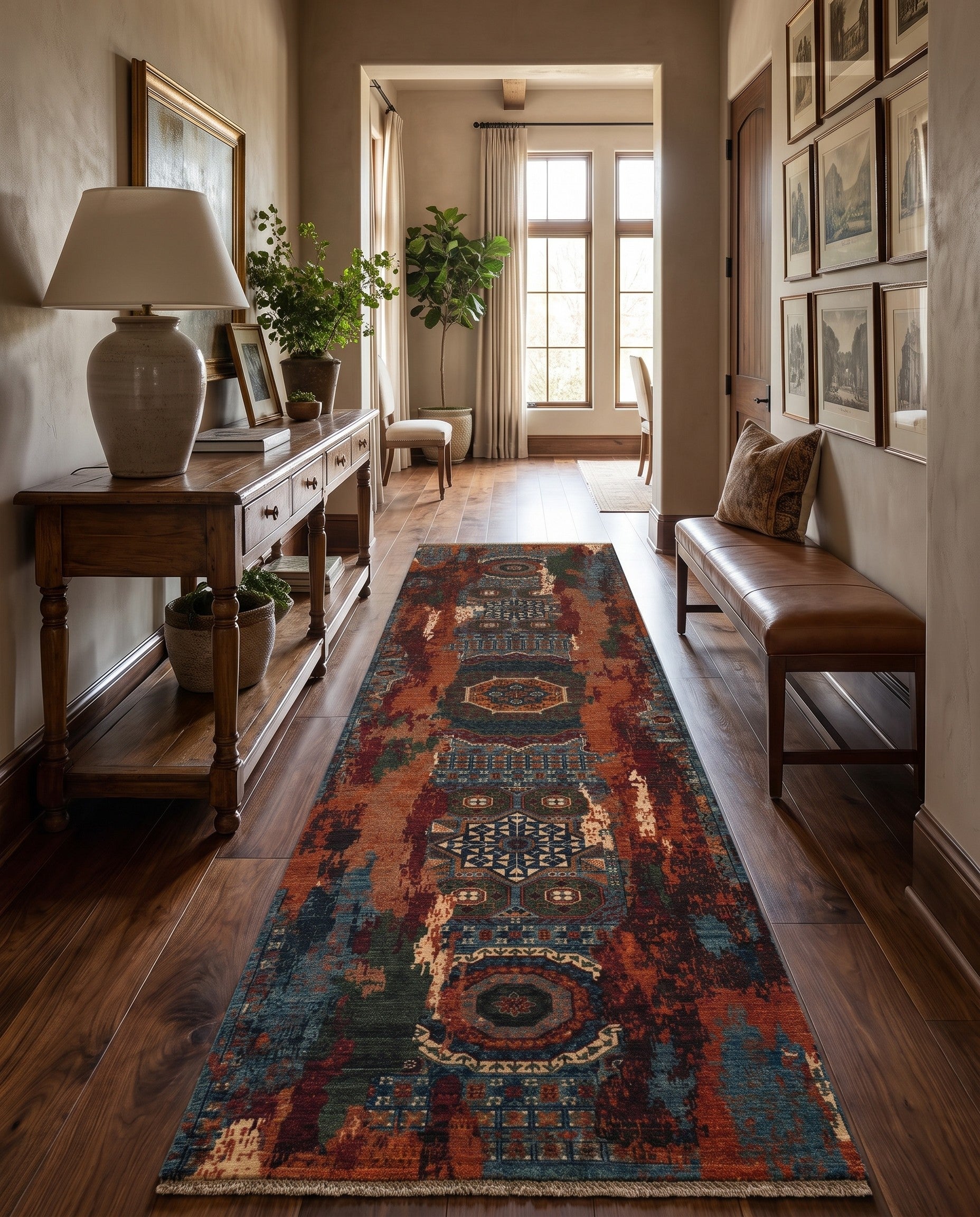 2' 11 x 10' 7 Hand Knotted Mamluk Ziegler Runner Rug