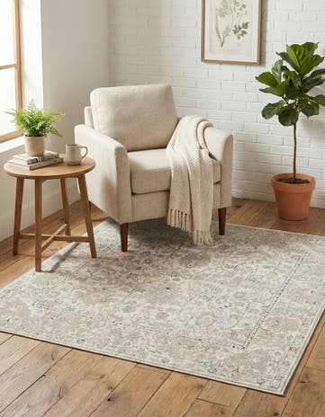 Ivory Oregon Square Rug