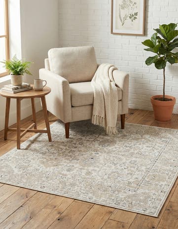 Ivory Oregon Square Rug