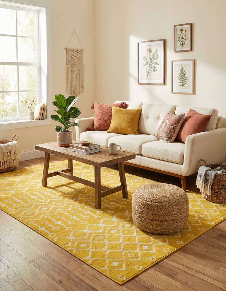 Detail image of 5' 3 x 8' Kasbah Trellis Rug