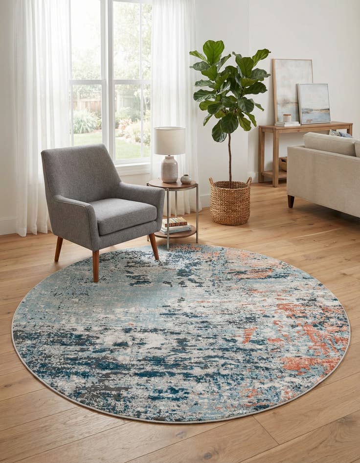 Detail image of  7' x 7' Leipzig Round Rug