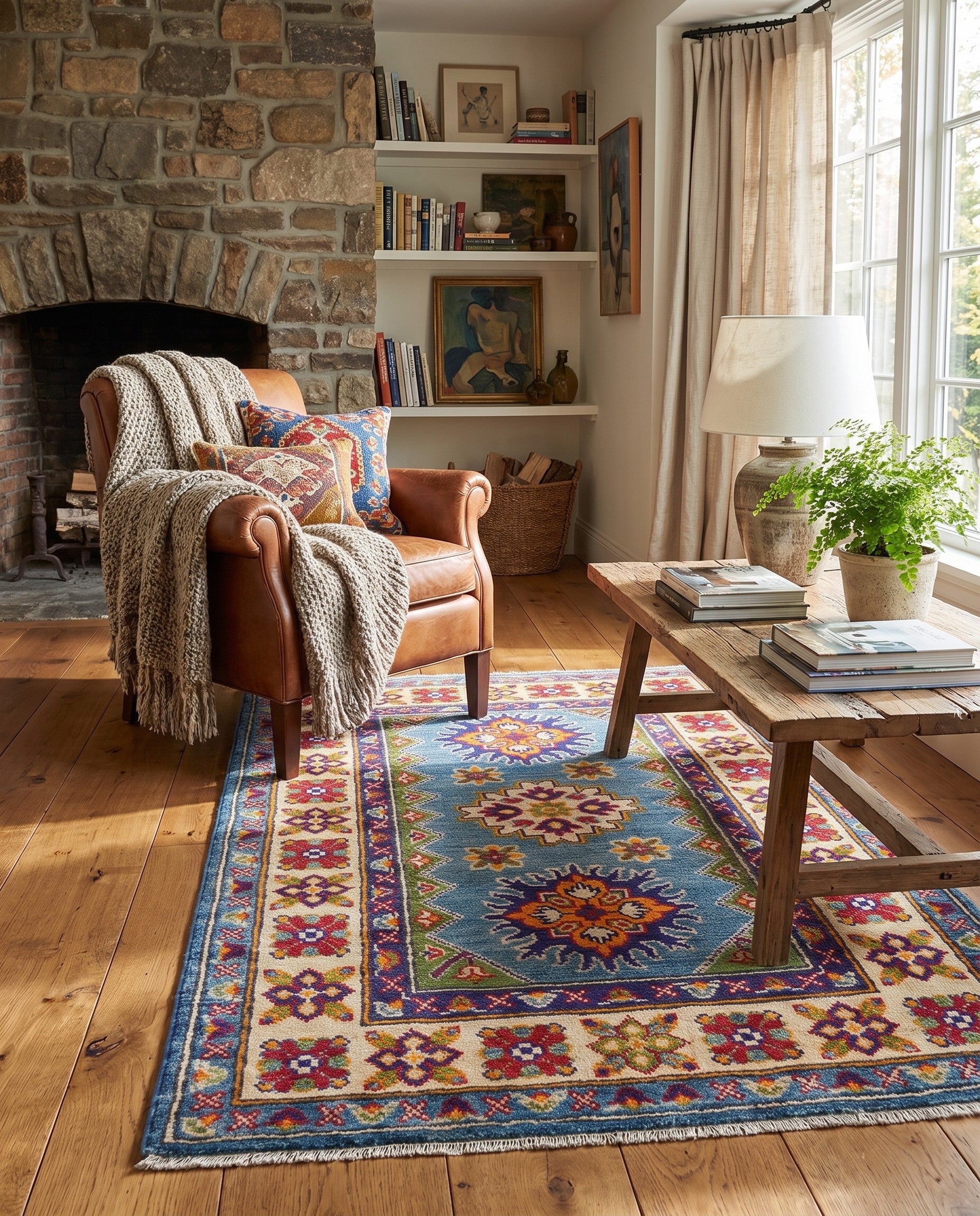 2' 8 x 4' 1 Hand Knotted Kazak Rug