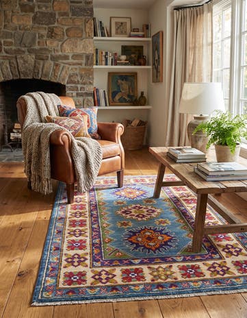 2' 8 x 4' 1 Hand Knotted Kazak Rug