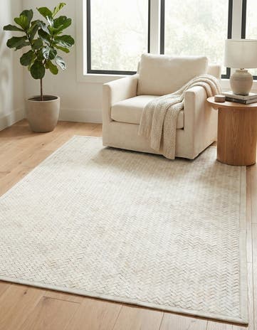 4' x 6' Cowhide Leather Rug