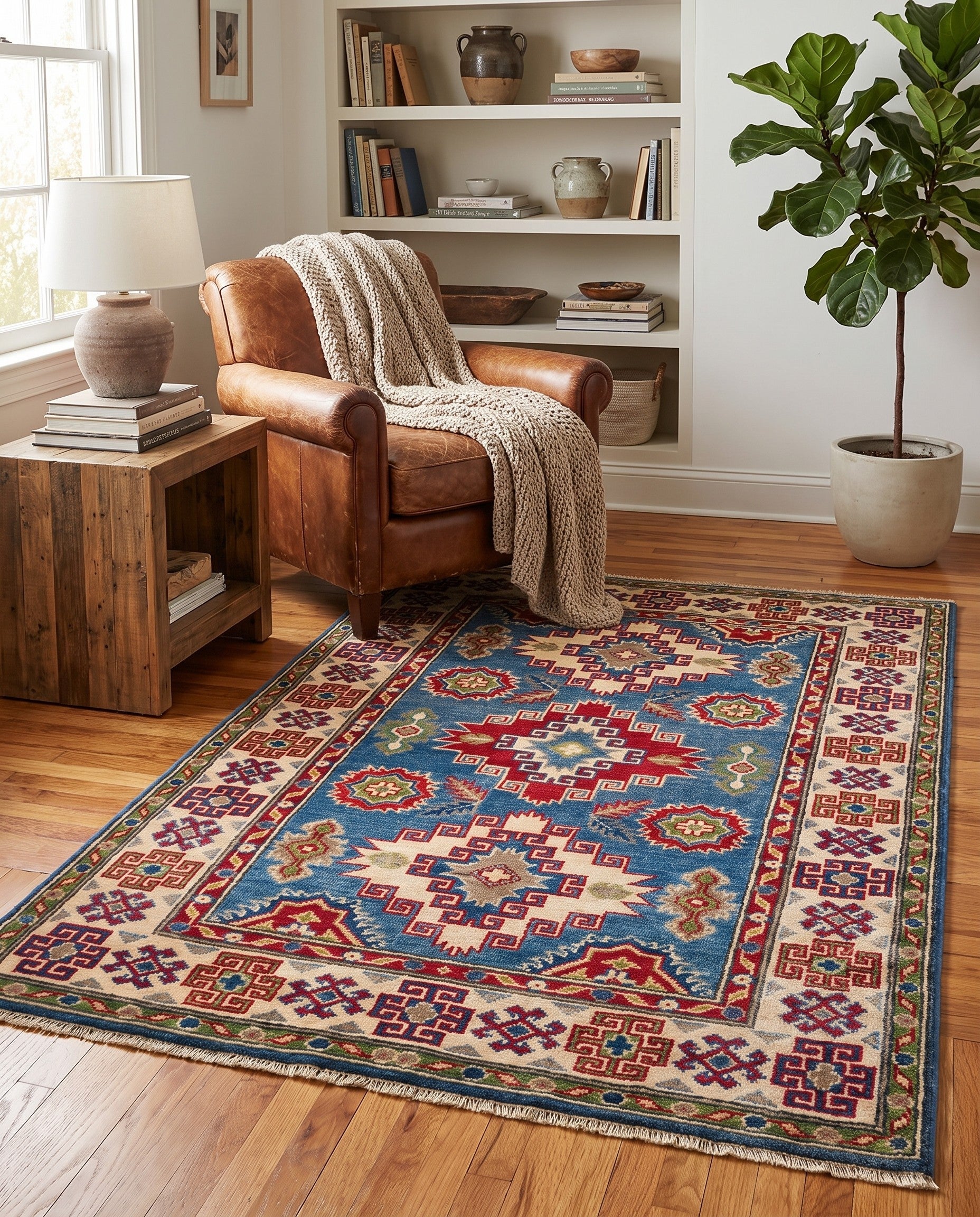 3' 1 x 4' 11 Hand Knotted Kazak Rug