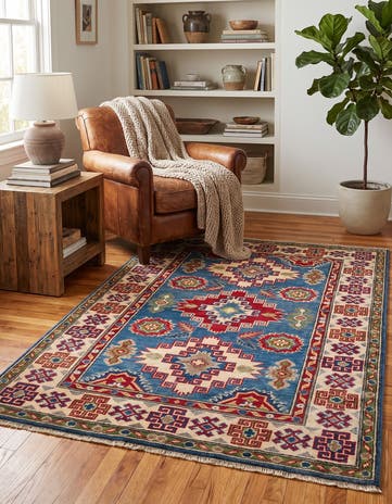 3' 1 x 4' 11 Hand Knotted Kazak Rug