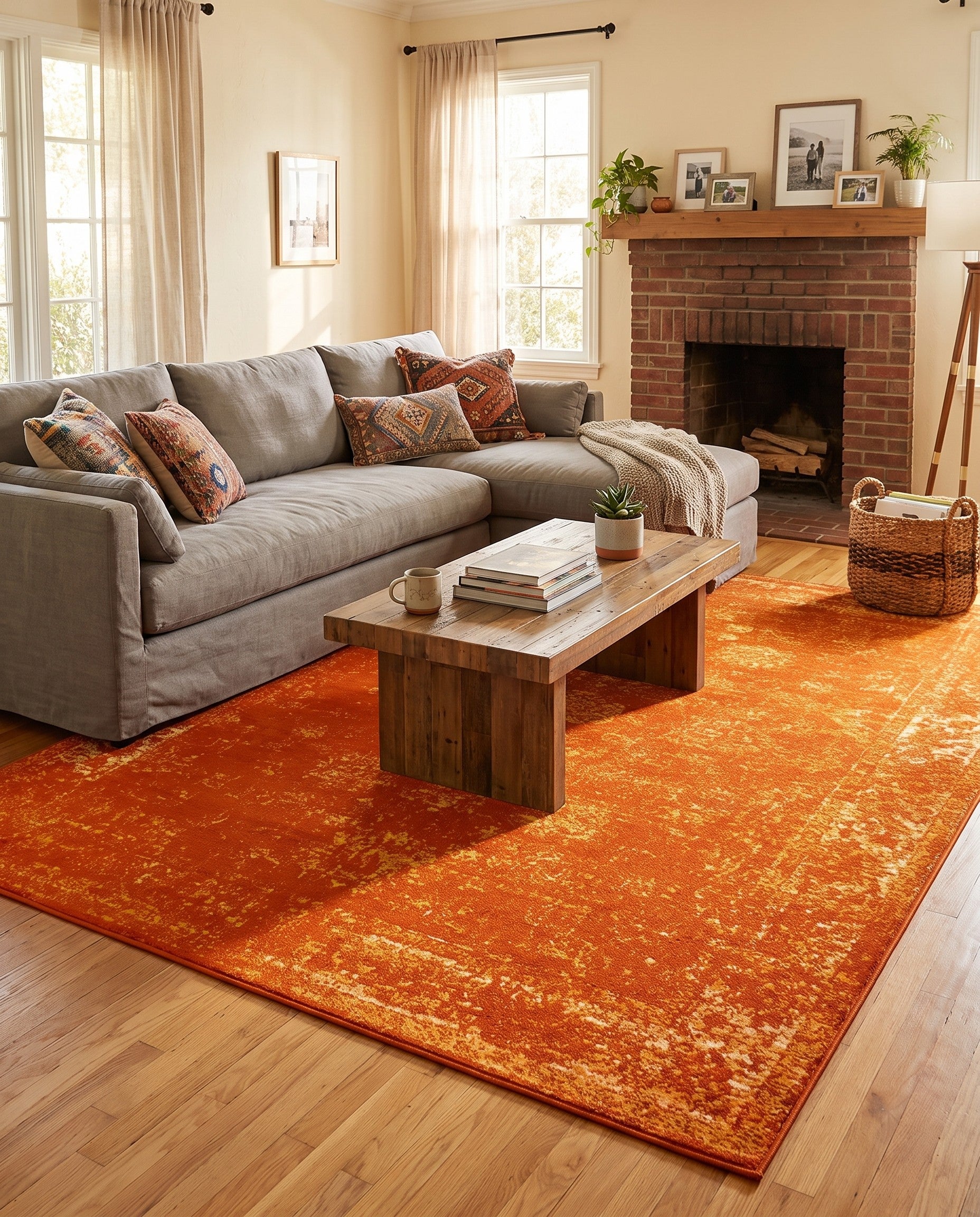 Orange Monte Carlo Rug