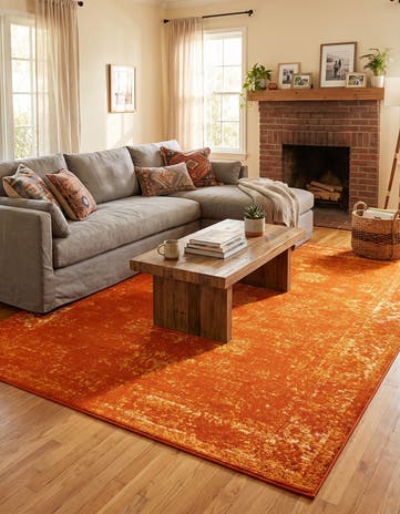 Orange Monte Carlo Rug