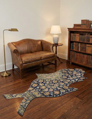 4' 2 x 6' 9 Hand Knotted Ultra Vintage Persian Wool Rug