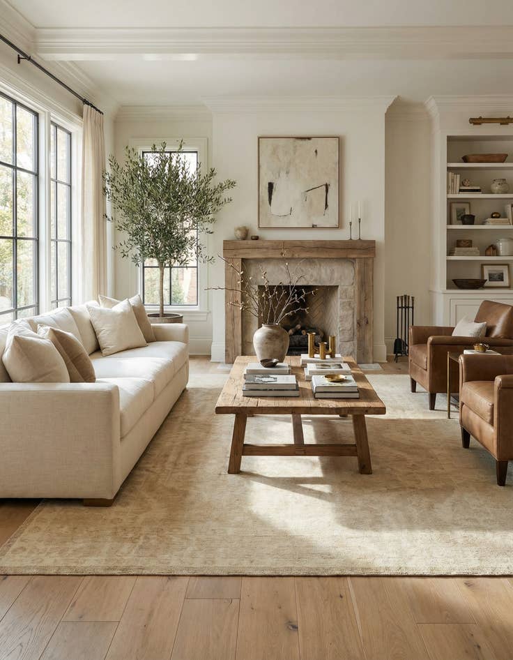 Detail image of 8' 3 x 10' 3 Hand Knotted Oushak Wool Rug