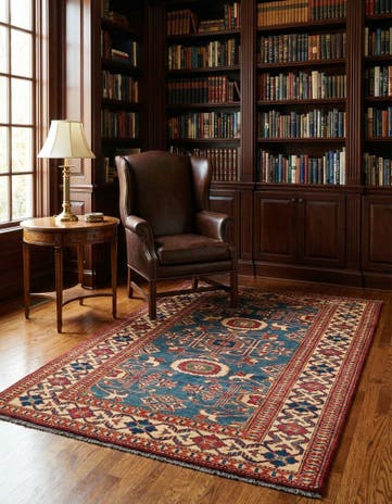 3' 10 x 5' 11 Hand Knotted Kazak Wool Rug