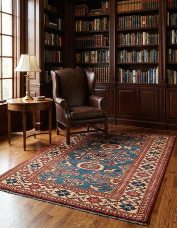 3' 10 x 5' 11 Hand Knotted Kazak Wool Rug