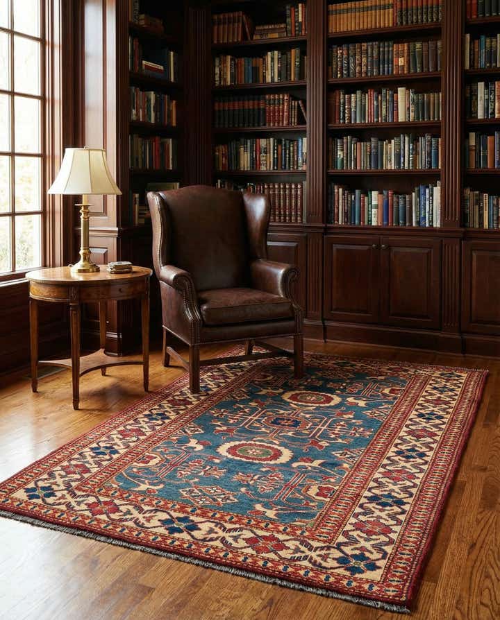 3' 10 x 5' 11 Hand Knotted Kazak Wool Rug