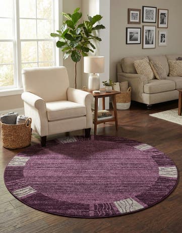 Violet Angelica Round Rug