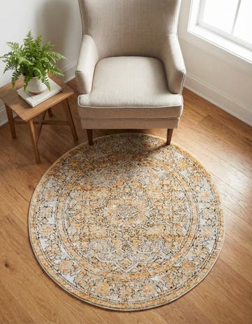 Beige Isabella Round Rug