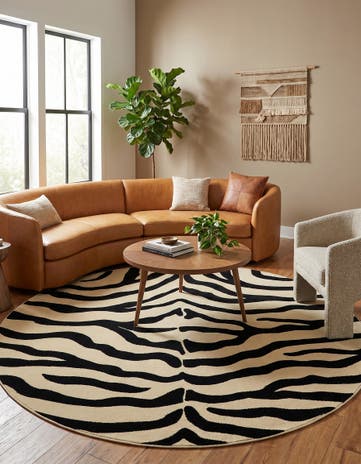 Cream Savannah Round Rug