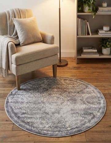 Gray Estate Round Rug