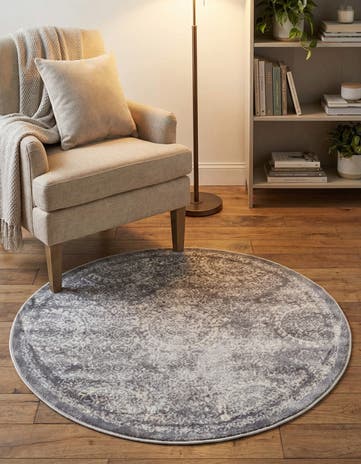 Gray Estate Round Rug