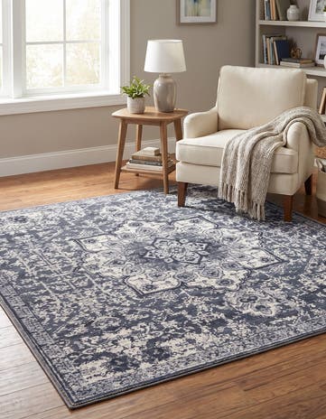 5' 3 x 5' 3 Washable Francesca Square Rug