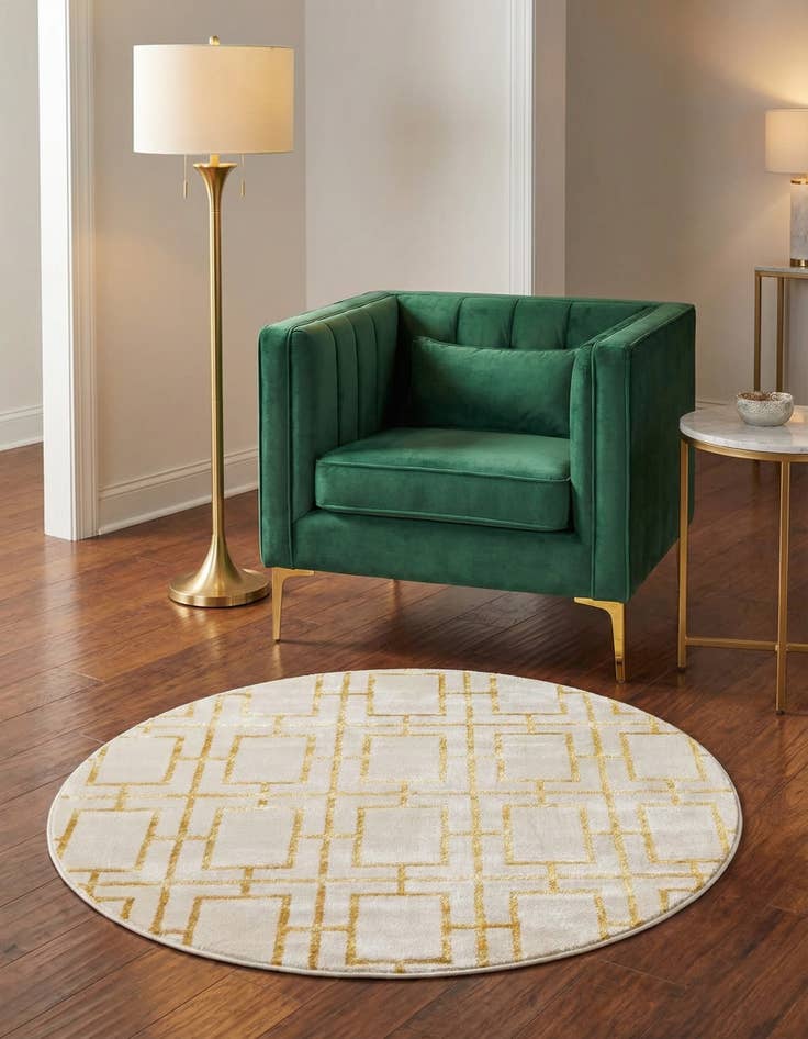 Detail image of 3' x 3'  Marilyn Monroe&trade; Glam Deco Round Rug