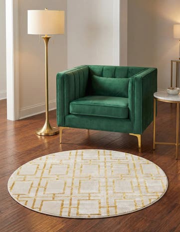 3' x 3' Marilyn Monroe™ Glam Deco Round Rug