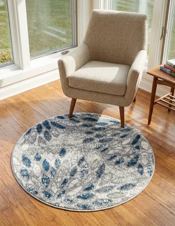 Gray Charleston Round Rug
