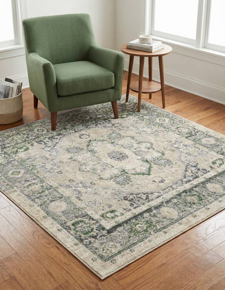 Detail image of 5' x 5' Madeline Vintage Square Rug