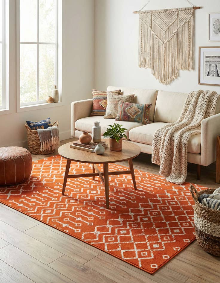 Detail image of 5' 3 x 8' Kasbah Trellis Rug