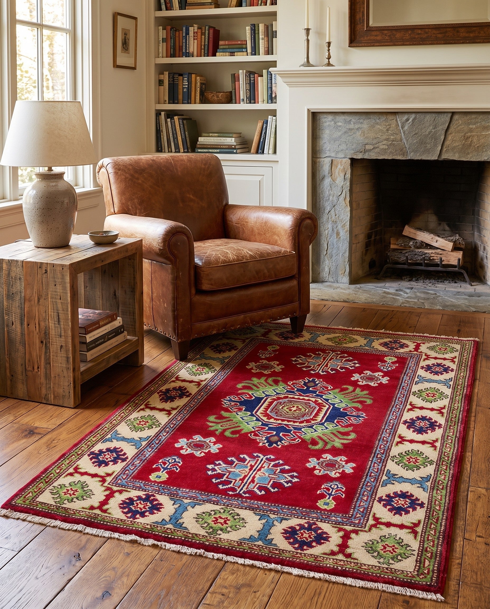2' 10 x 4' 2 Hand Knotted Kazak Rug