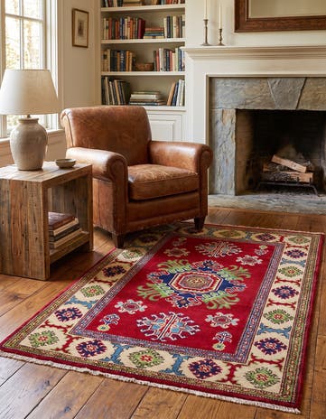 2' 10 x 4' 2 Hand Knotted Kazak Rug