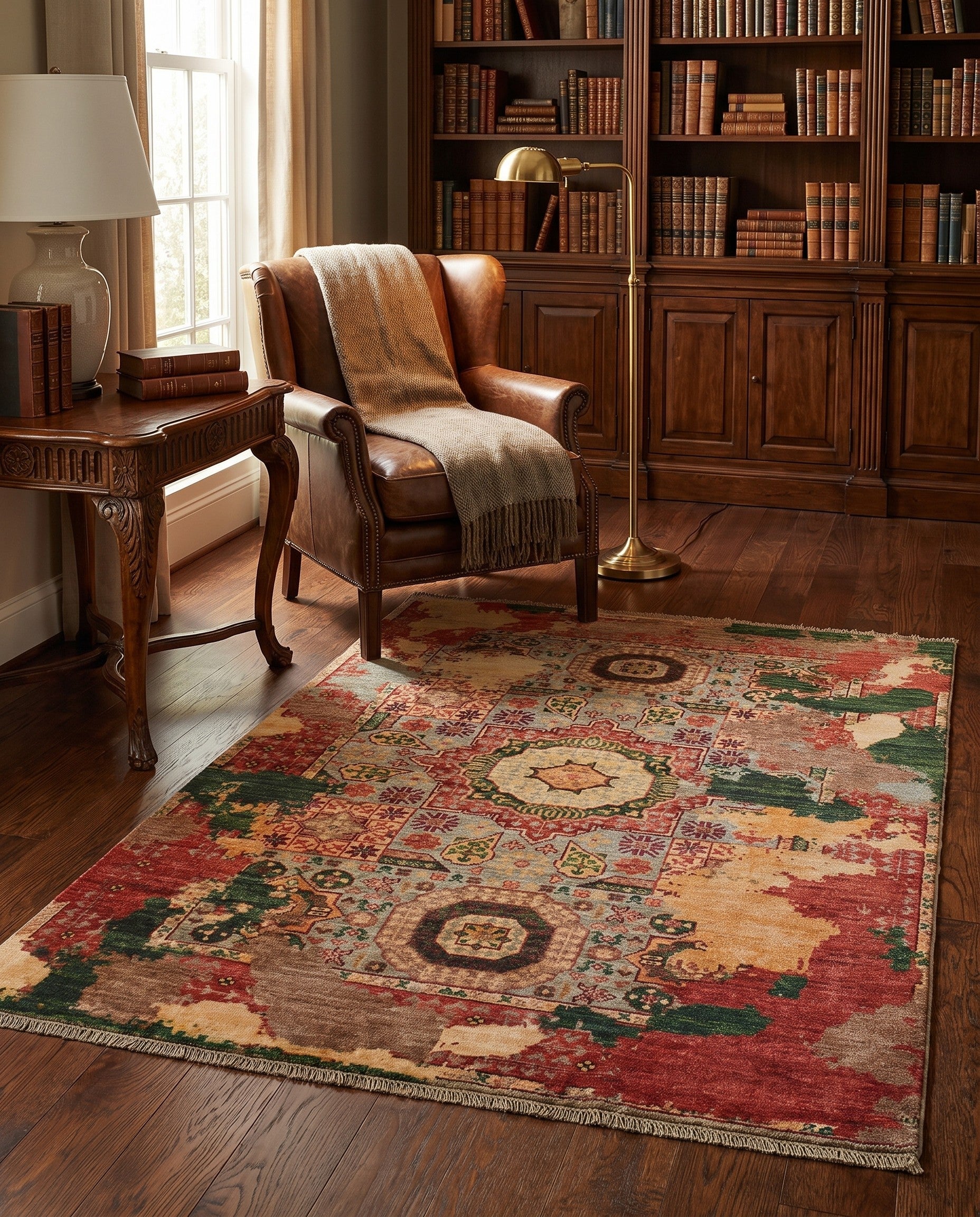 3' 5 x 5' 1 Hand Knotted Mamluk Ziegler Rug