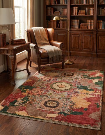 3' 5 x 5' 1 Hand Knotted Mamluk Ziegler Rug