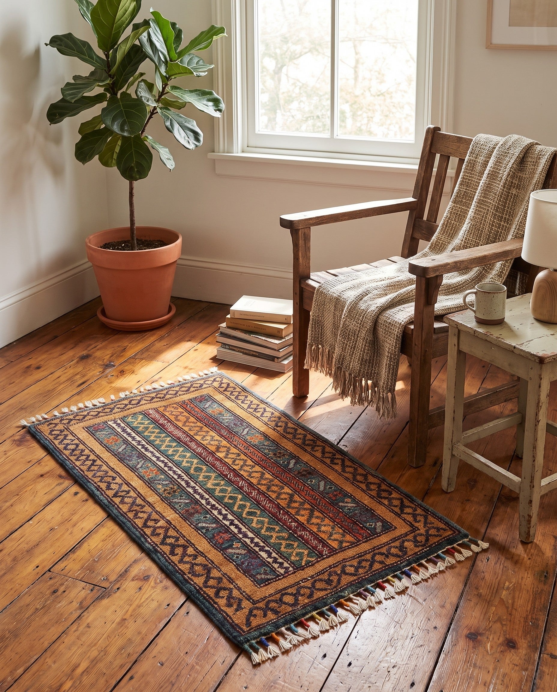 1' 8 x 3' 3 Hand Knotted Kazak Rug