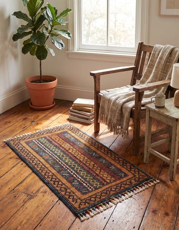 1' 8 x 3' 3 Hand Knotted Kazak Rug
