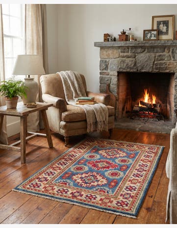 2' x 3' Hand Knotted Kazak Rug