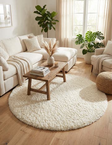 6' 7 x 6' 7 Infinity Shag Round Rug